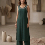 Dark Green Set - Dress with Matching Pants (Copy)